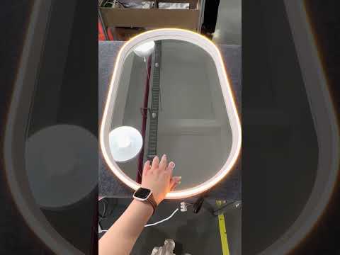 Wholesale Capsule LED Bathroom Mirror with White Frame