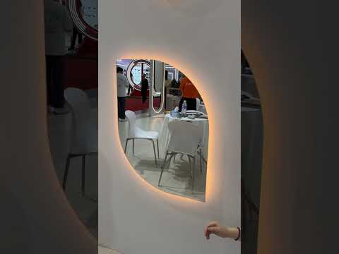 Custom Leaf Shaped LED Bathroom Mirror with Sensor Switch