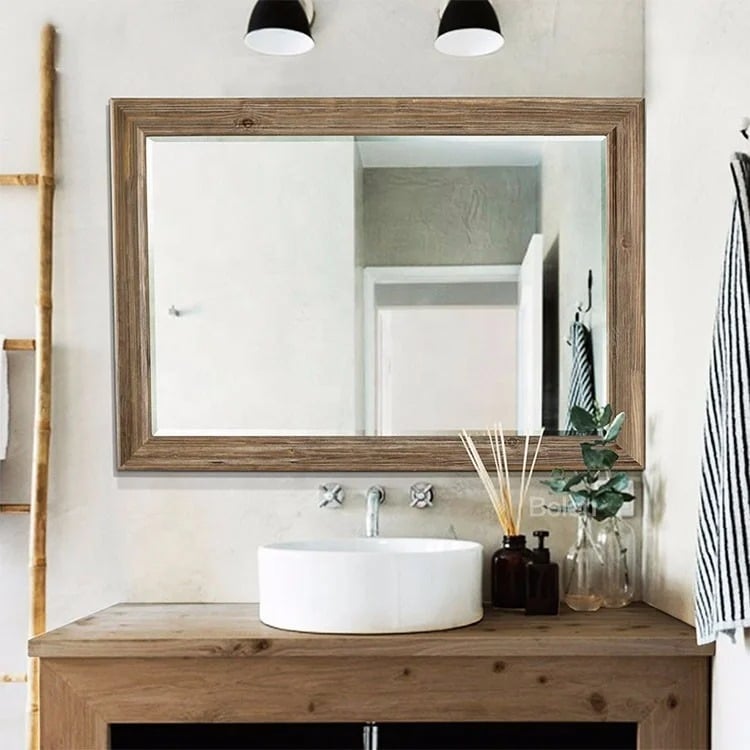 Rustic Wood Framed Mirror