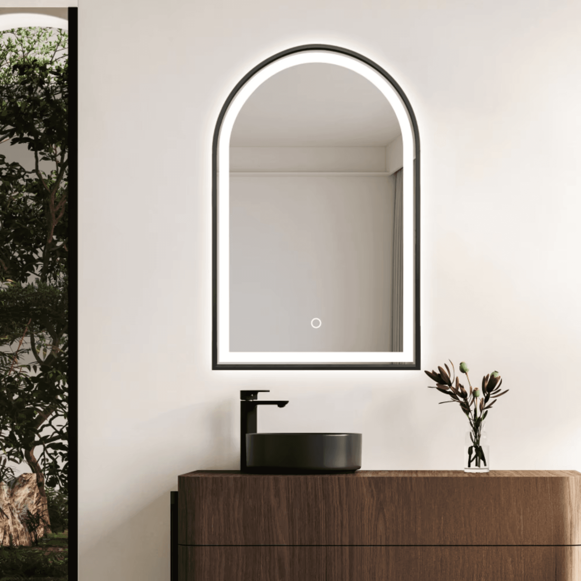 Framed Arch LED Mirror