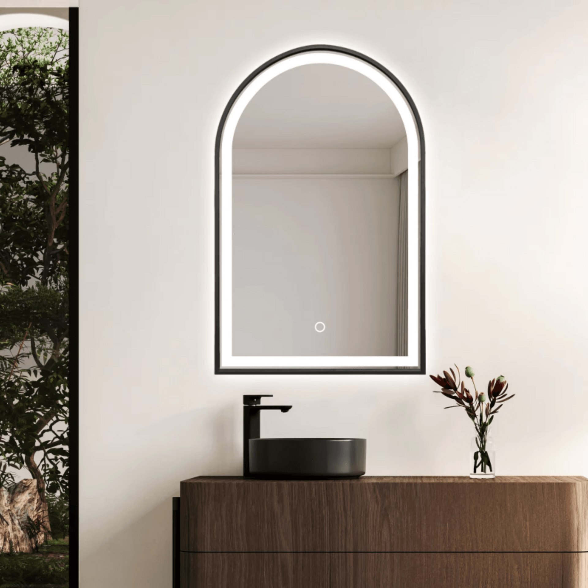 Framed Arch LED Mirror