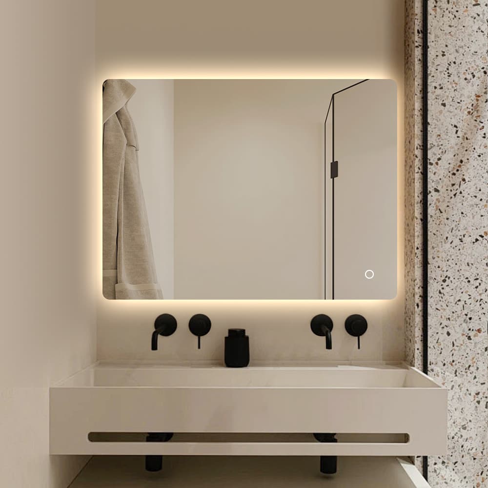 Rectangle Backlit Bathroom mirror