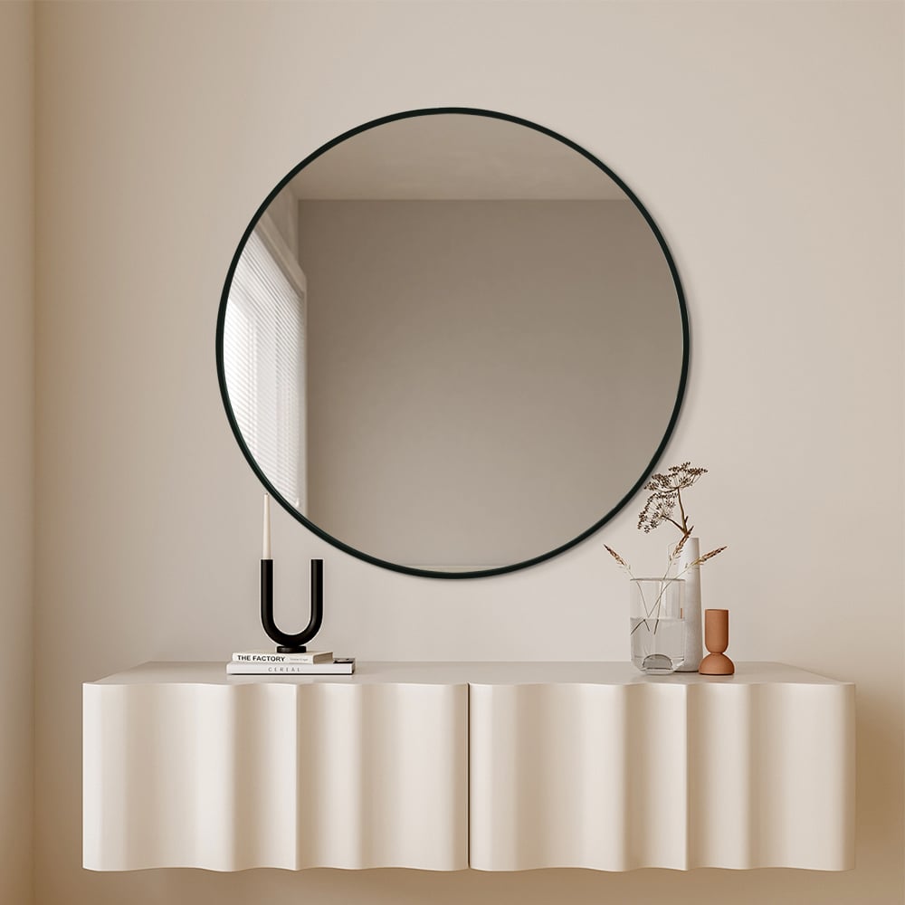 Round Framed Bathroom Mirror
