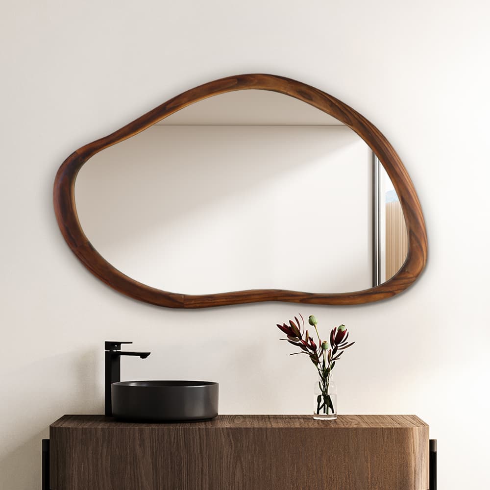 Organic Wood Framed Mirror