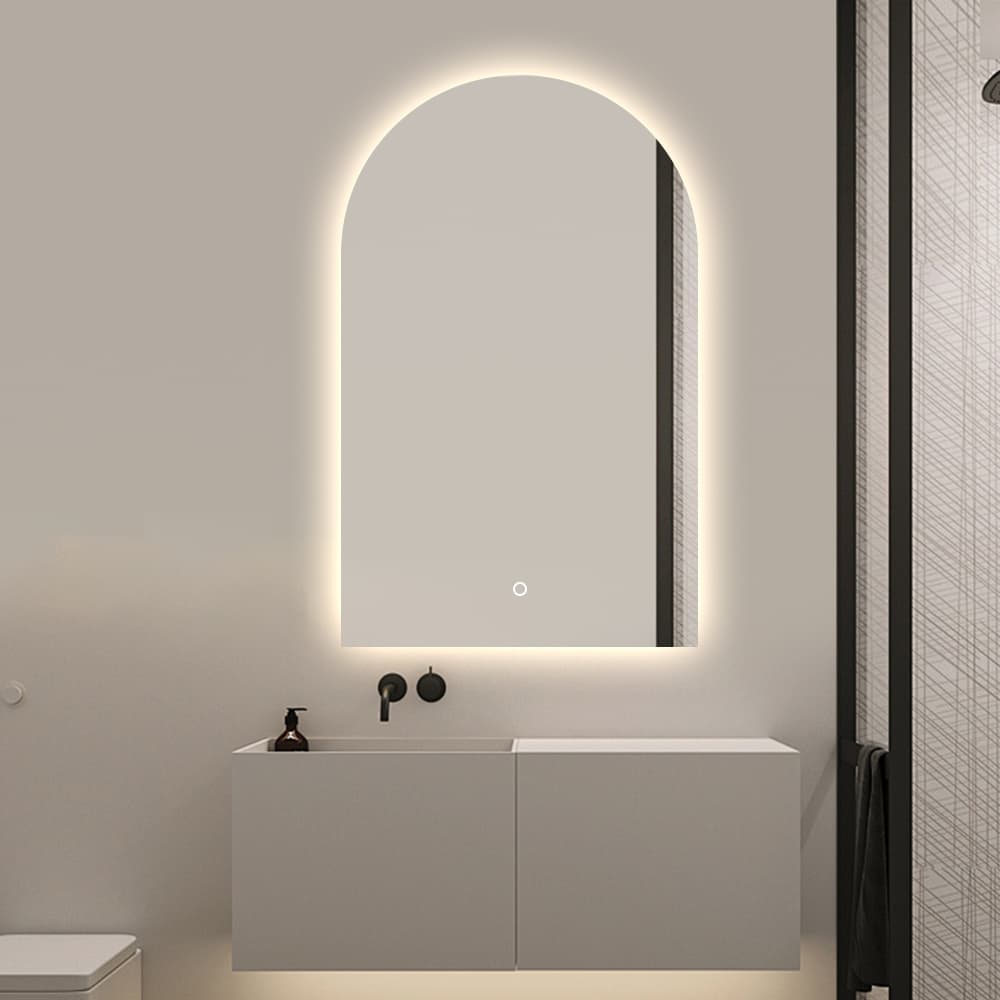 מראת LED בקשת בתאורה אחורית