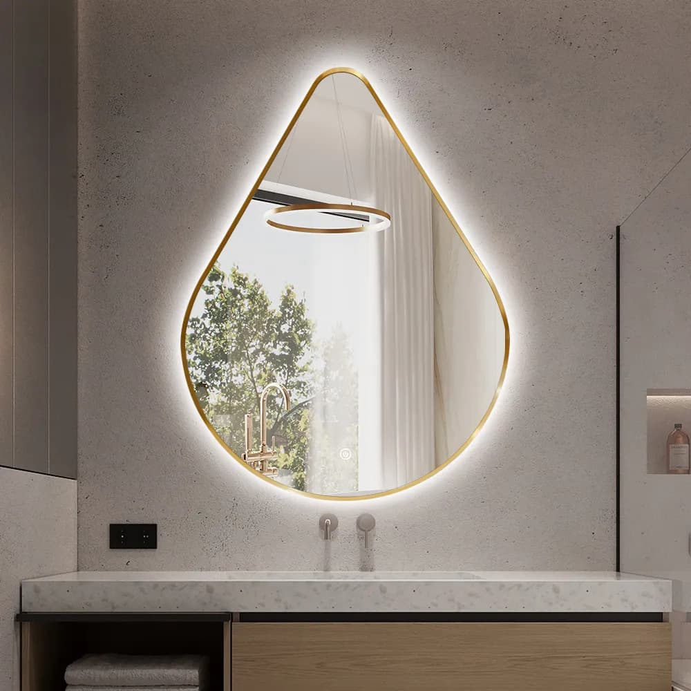 מראת LED עם מסגרת אלומיניום