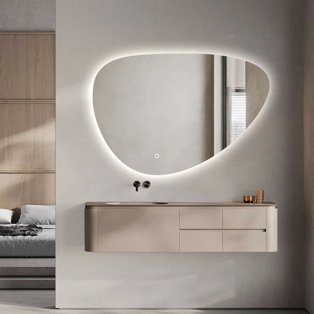 מראת אמבטיה חכמה עם תאורה אחורית