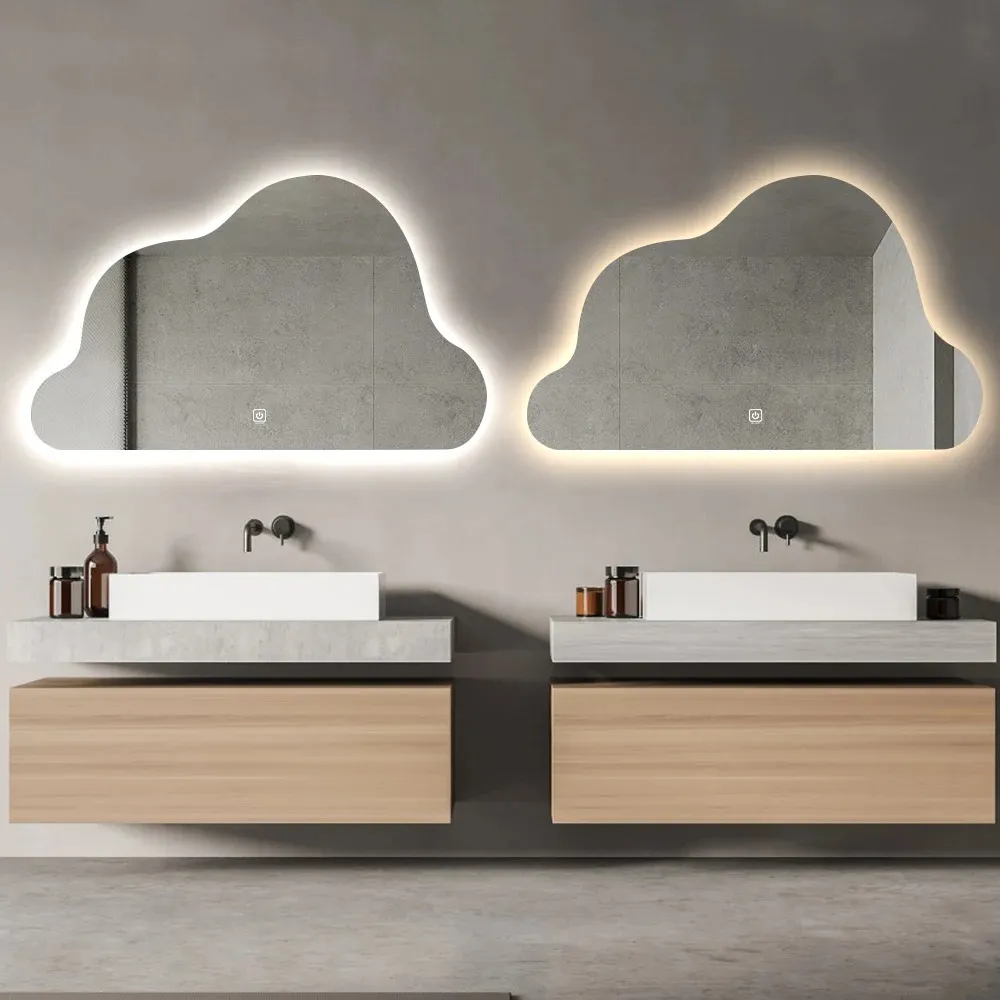 Irregular Cloud-Shaped LED Mirror